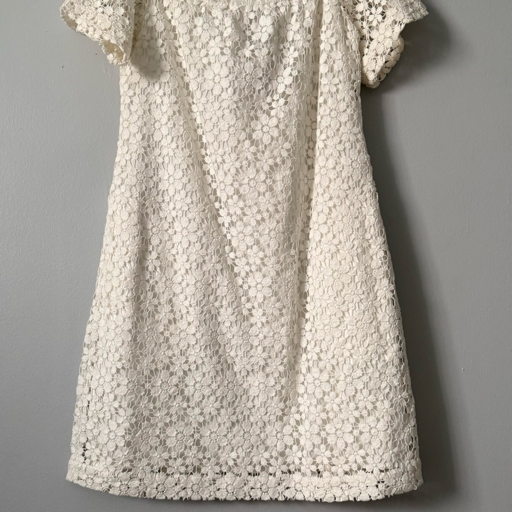 A.L.C. Bolen Crochet Lace Off Shoulder White Mini Dress - Picture 2 of 6